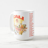 Südkalifornischer Cartoon Kaffeetasse (Vorderseite Links)
