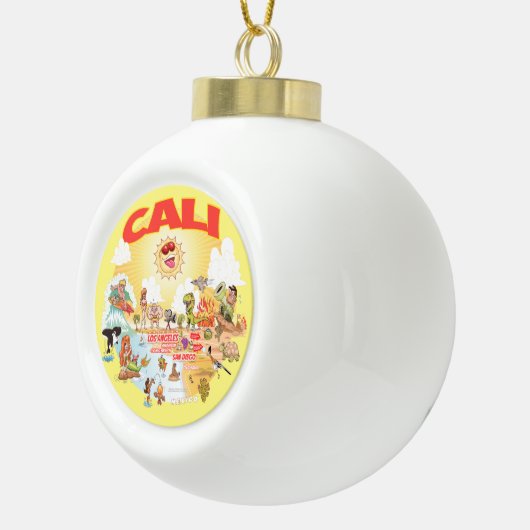 Südkalifornischer Cartoon Keramik Kugel-Ornament (Rechts)