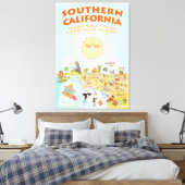 Südkalifornischer Cartoon Leinwanddruck (Insitu (Schlafzimmer))