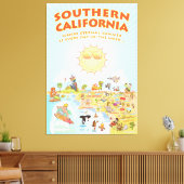 Südkalifornischer Cartoon Leinwanddruck (Insitu (Wohnzimmer))