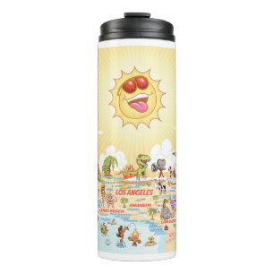 Südkalifornischer Cartoon Thermosbecher
