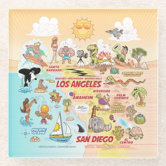 Südkalifornischer Untersetzer (Vorderseite)