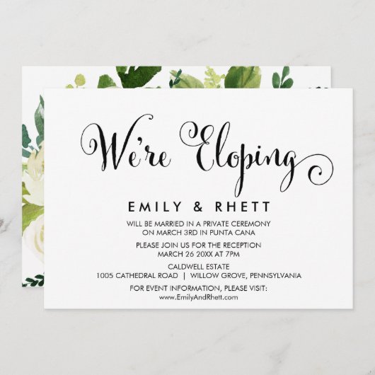 Südkalligrafie | Empfang zur Florenentfaltung Einladung (Vorne/Hinten)