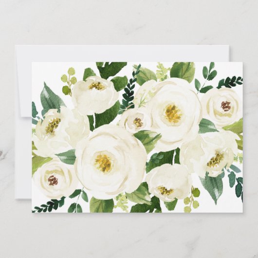 Südkalligrafie | Floral Back Brunch Einladung (Rückseite)