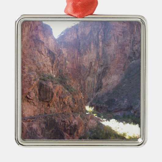 Südkante-Grand- CanyonNationalpark-Phantom-Ranch Silbernes Ornament (Vorne)