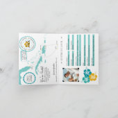 Südkaribischer Kreuzfahrtpass Hochzeit Einladung (Innenseite)