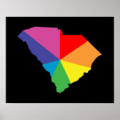 Südkarolina-Farbbruch Poster (Vorne)