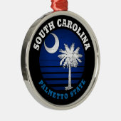 SÜDKAROLINA PALMETTO STAAT FLAG ORNAMENT AUS METALL (Rechts)