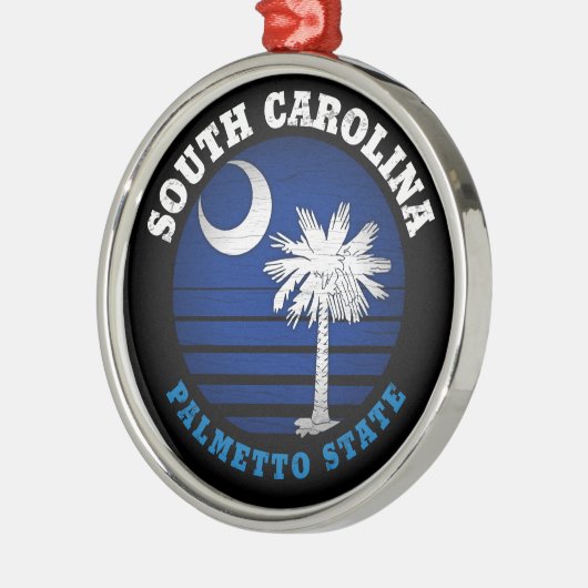 SÜDKAROLINA PALMETTO STAAT FLAG ORNAMENT AUS METALL (Links)