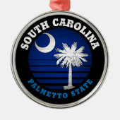 SÜDKAROLINA PALMETTO STAAT FLAG ORNAMENT AUS METALL (Vorne)