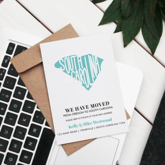 SÜDKAROLINA Wir haben neue Adresse Neue Zuhause ve Postkarte