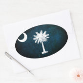 Südkarolinan-Flagge Ovaler Aufkleber (Umschlag)