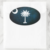 Südkarolinan-Flagge Ovaler Aufkleber (Tasche)