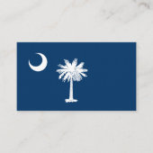 Südkarolinische Flagge, Flagge von South Carolina Visitenkarte (Vorderseite)