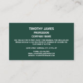 Südkarolinisches Siegel, Siegel South Carolina Visitenkarte (Rückseite)