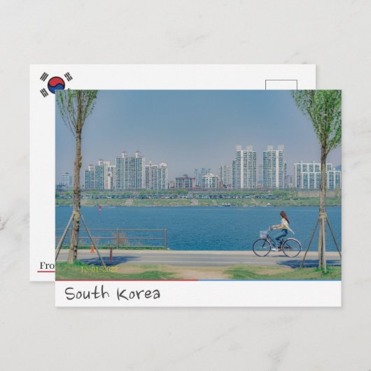 Südkorea als Postkarte (Vorne/Hinten)