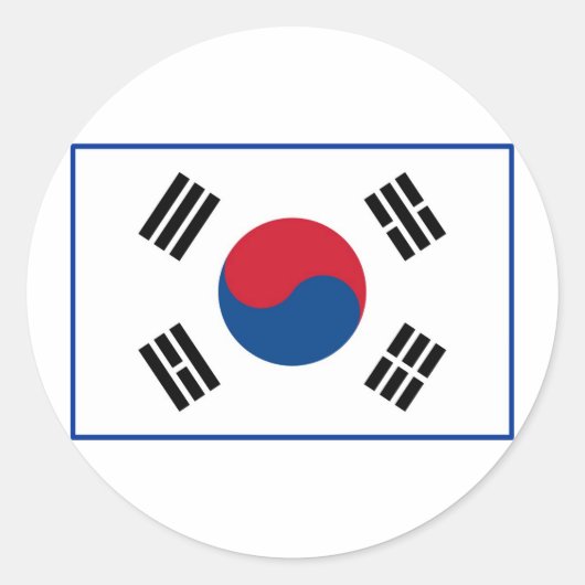 Südkorea-Aufkleber Runder Aufkleber (Vorderseite)