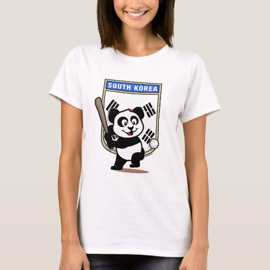 Südkorea Baseball Panda T-Shirt (Vorderseite)