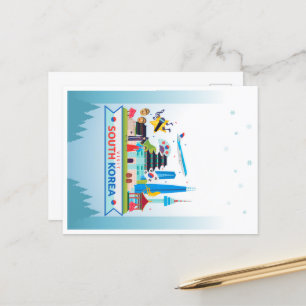 Südkorea besuchen postkarte