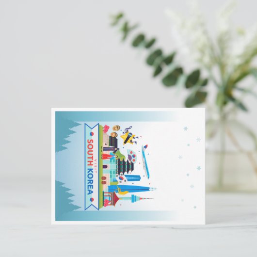Südkorea besuchen postkarte (Stehend Vorderseite)