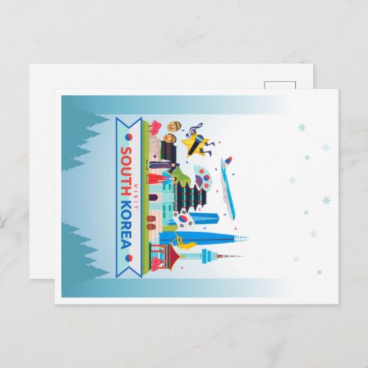Südkorea besuchen postkarte (Vorne/Hinten)