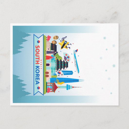 Südkorea besuchen postkarte (Vorderseite)