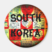 Südkorea Circle Magnet (Vorne)