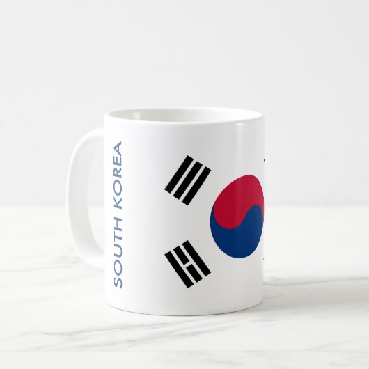 SÜDKOREA FLAG KAFFEETASSE (Vorderseite Links)