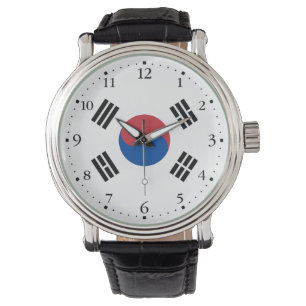 Südkorea-Flagge Armbanduhr