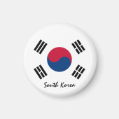Südkorea - Flagge & Asien - Reise-/Sportfans Magnet (Vorne)