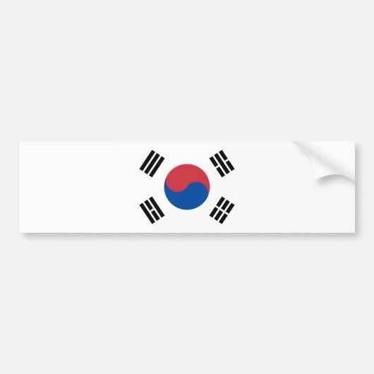 Südkorea-Flagge Autoaufkleber (Vorne)