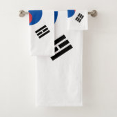 Südkorea-Flagge Badhandtuch Set (Insitu)