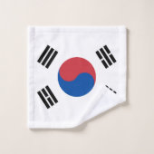 Südkorea-Flagge Badhandtuch Set (Waschlappen)