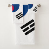 Südkorea-Flagge Badhandtuch Set (Insitu)