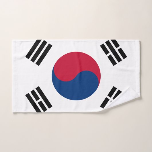 Südkorea-Flagge Badhandtuch Set (Handtuch)