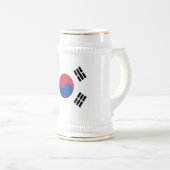Südkorea-Flagge Bierglas (VorderseiteRechts)