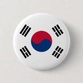 Südkorea-Flagge Button (Vorderseite)