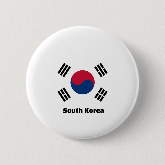 Südkorea-Flagge Button (Vorderseite)