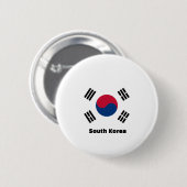 Südkorea-Flagge Button (Vorne & Hinten)