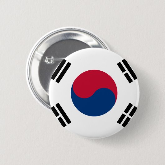 Südkorea-Flagge Button (Vorne & Hinten)