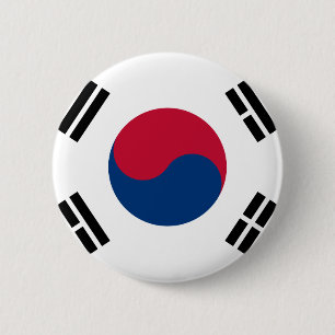 Südkorea-Flagge Button