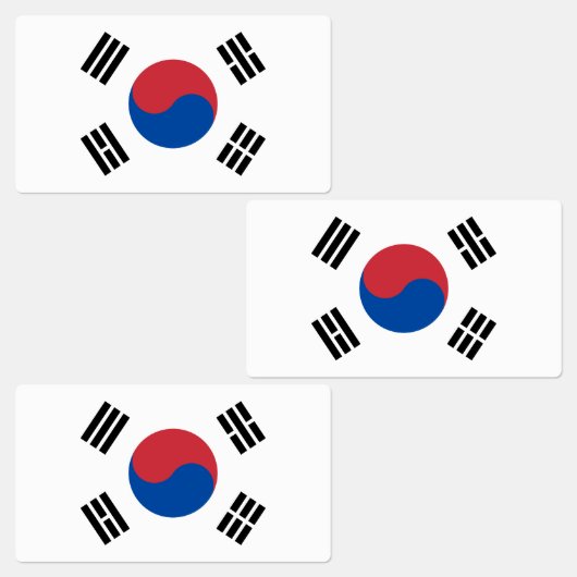 Südkorea-Flagge Etiketten (Gruppe)