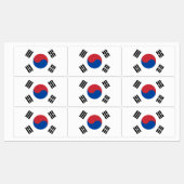 Südkorea-Flagge Etiketten (Blatt)