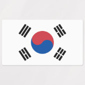 Südkorea-Flagge Etiketten (Design 1)