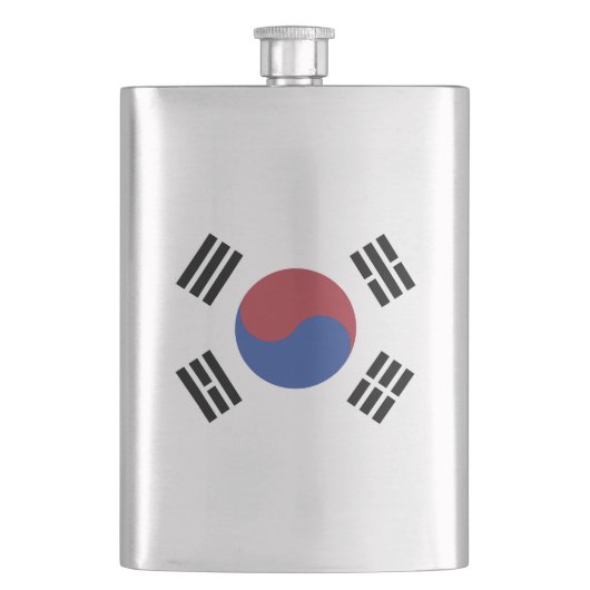 Südkorea-Flagge Flachmann (Vorderseite)