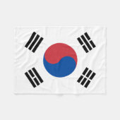 Südkorea-Flagge Fleecedecke (Vorderseite (Horizontal))