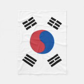 Südkorea-Flagge Fleecedecke (Vorderseite)
