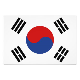 Südkorea-Flagge Fotodruck