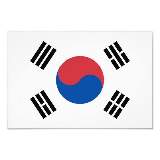 Südkorea-Flagge Fotodruck (Vorne)