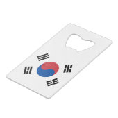 Südkorea-Flagge Geldbeutel Flaschenöffner (Rückseite Schrägansicht)